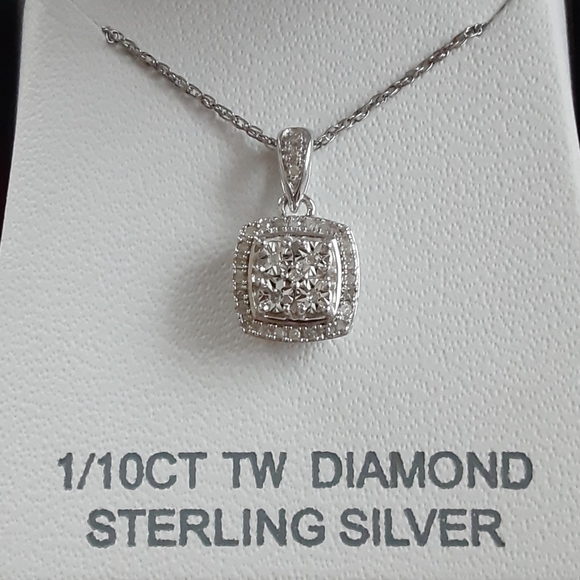 1/10 Carat TW Diamond Sterling Silver 18 - Picture 2 of 2